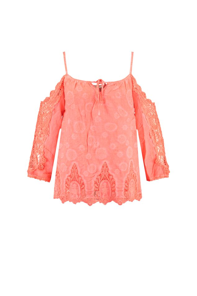 Blouse met open schouders image number 1