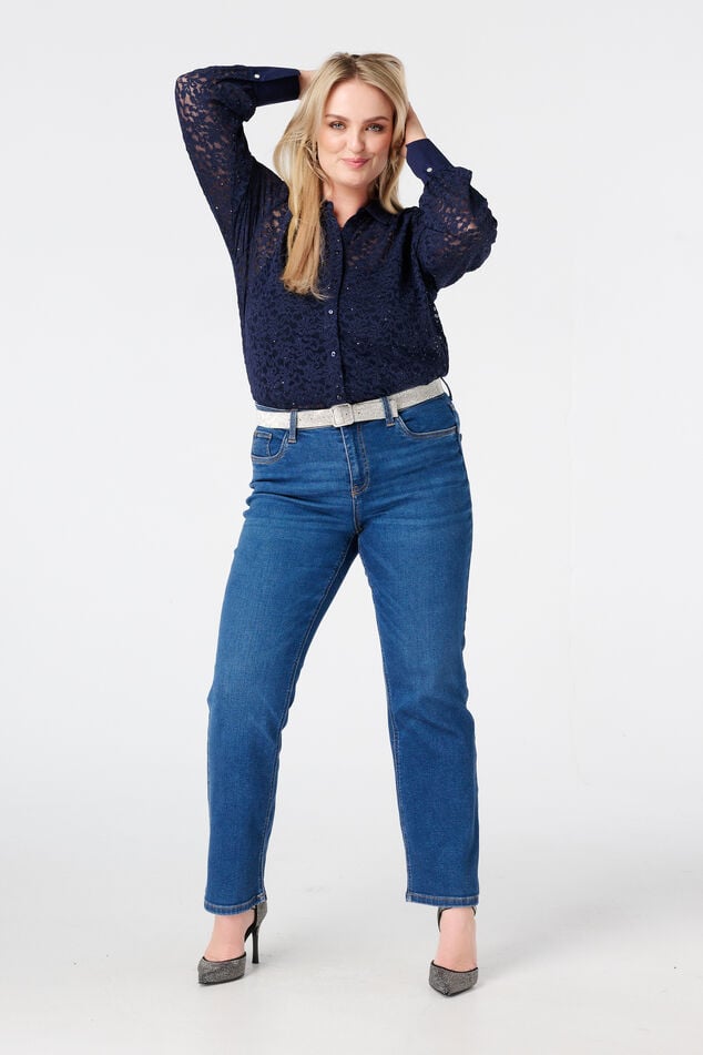 Top met kant en pailetten image number 0