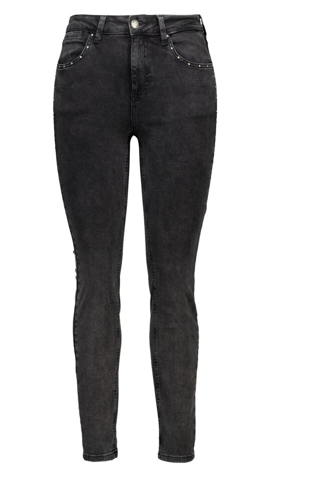 Slim leg jeans met studs details image number 1