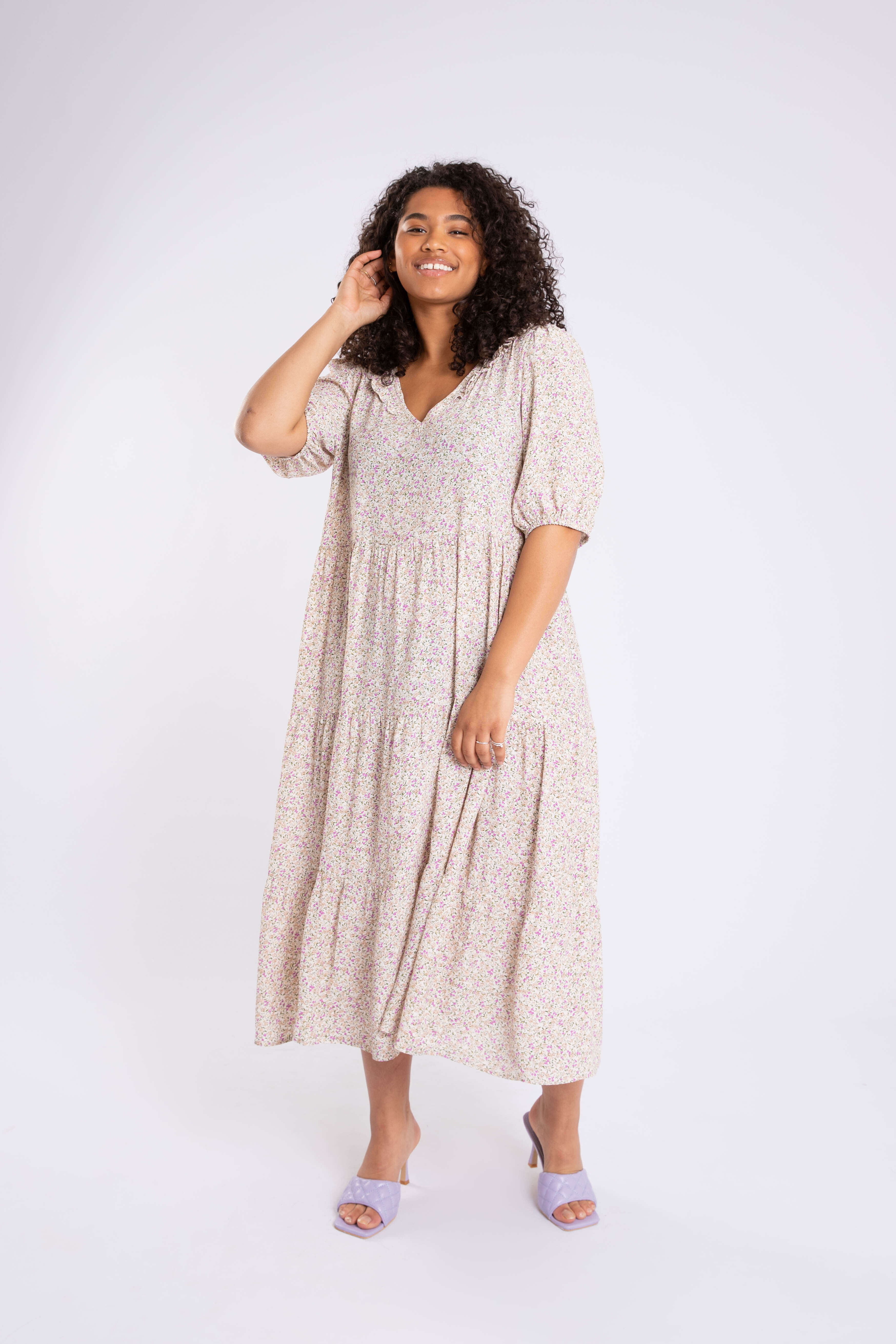 A-lijn jurk met print image number 7