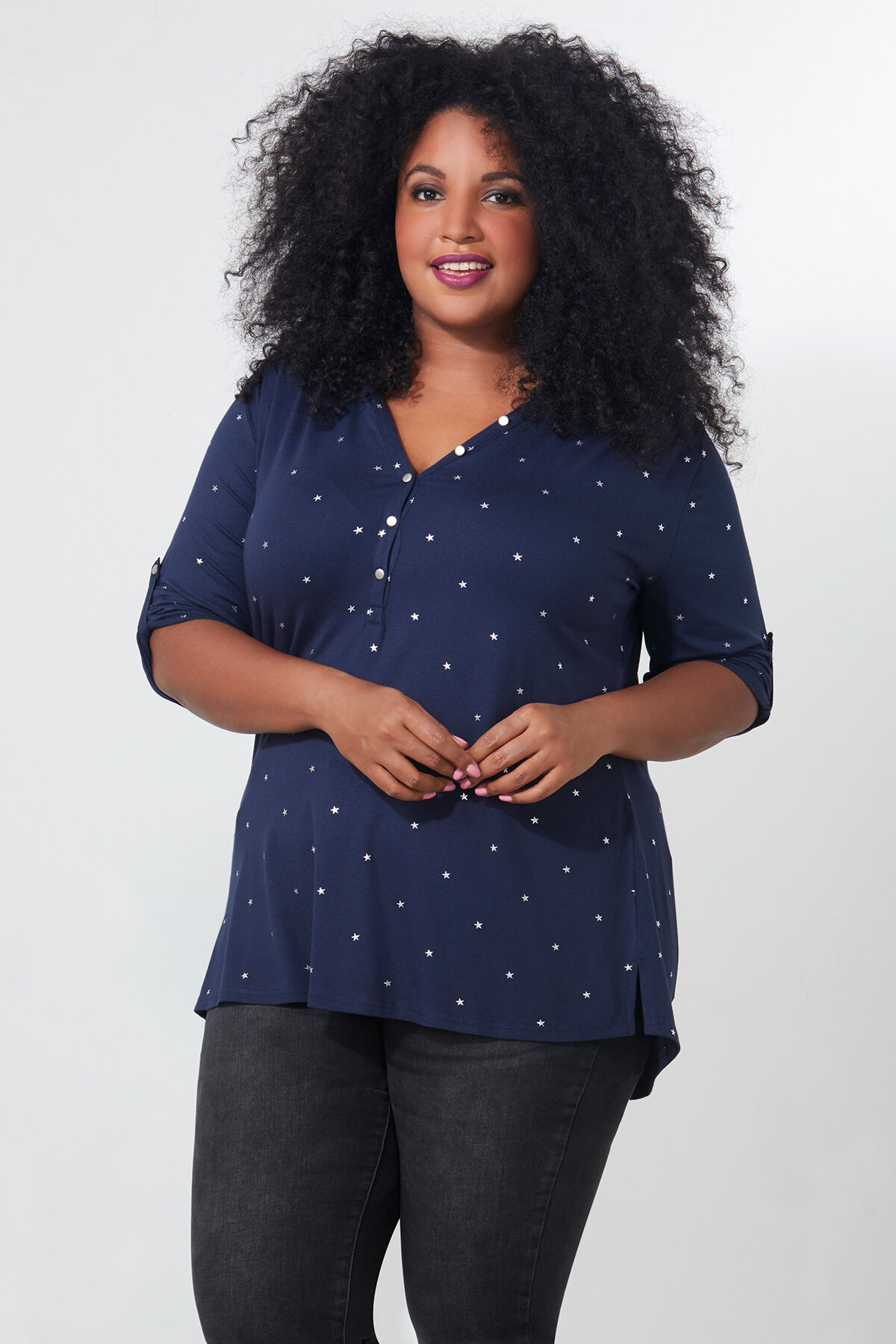 Top met glansprint image number 0