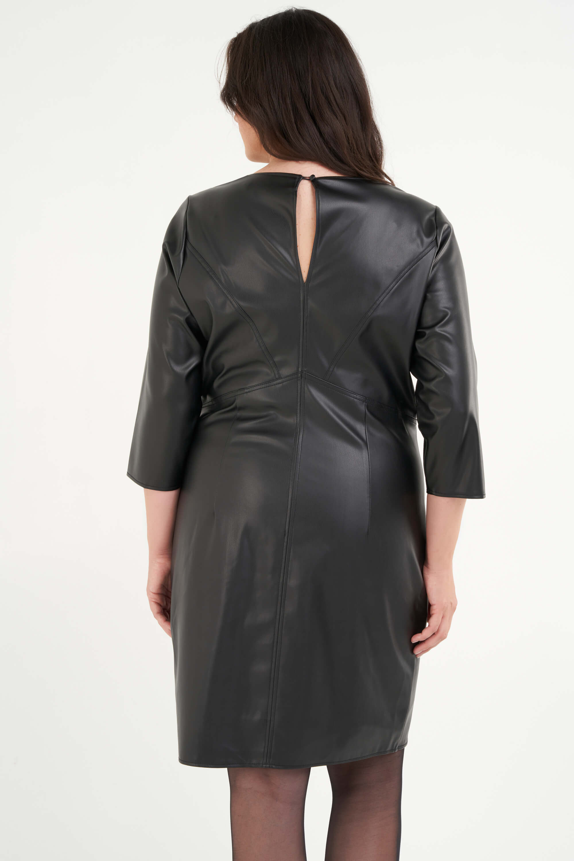 Imitatieleren jurk image number 3