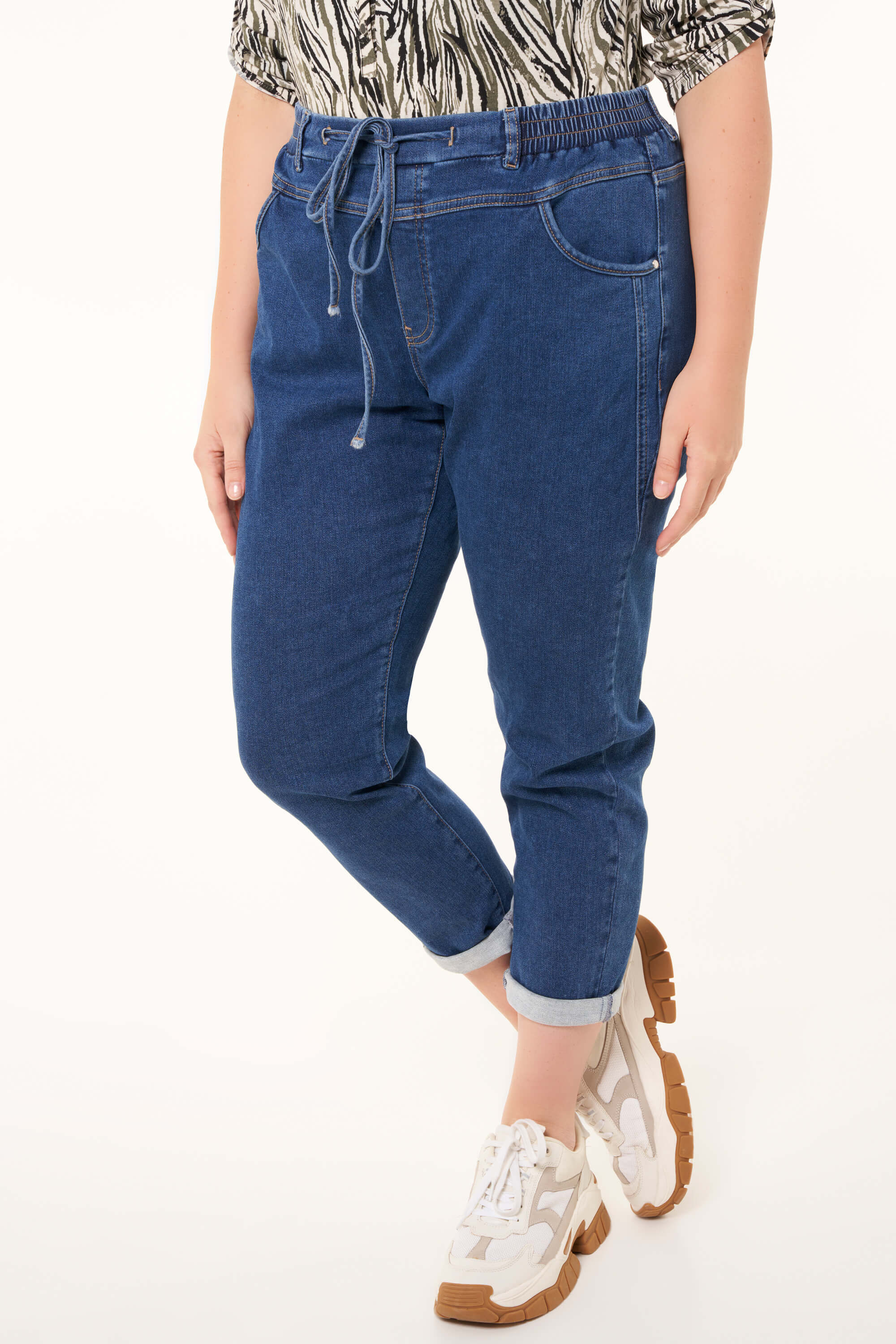 Jog denim broek image number 4