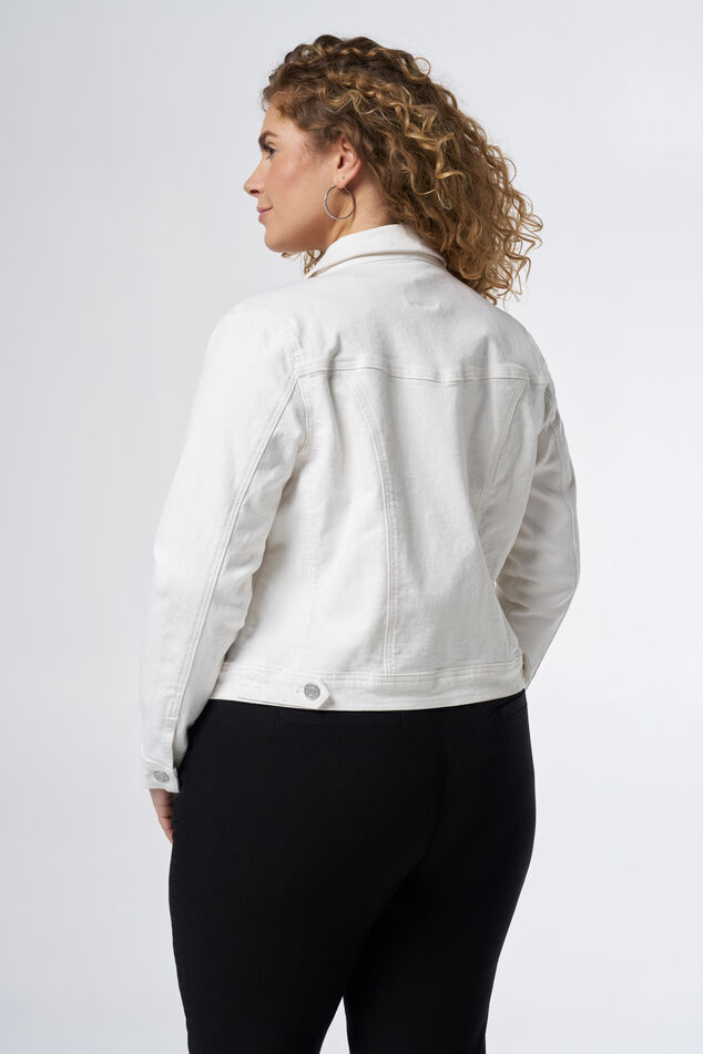 Denim jasje met stretch image number 3