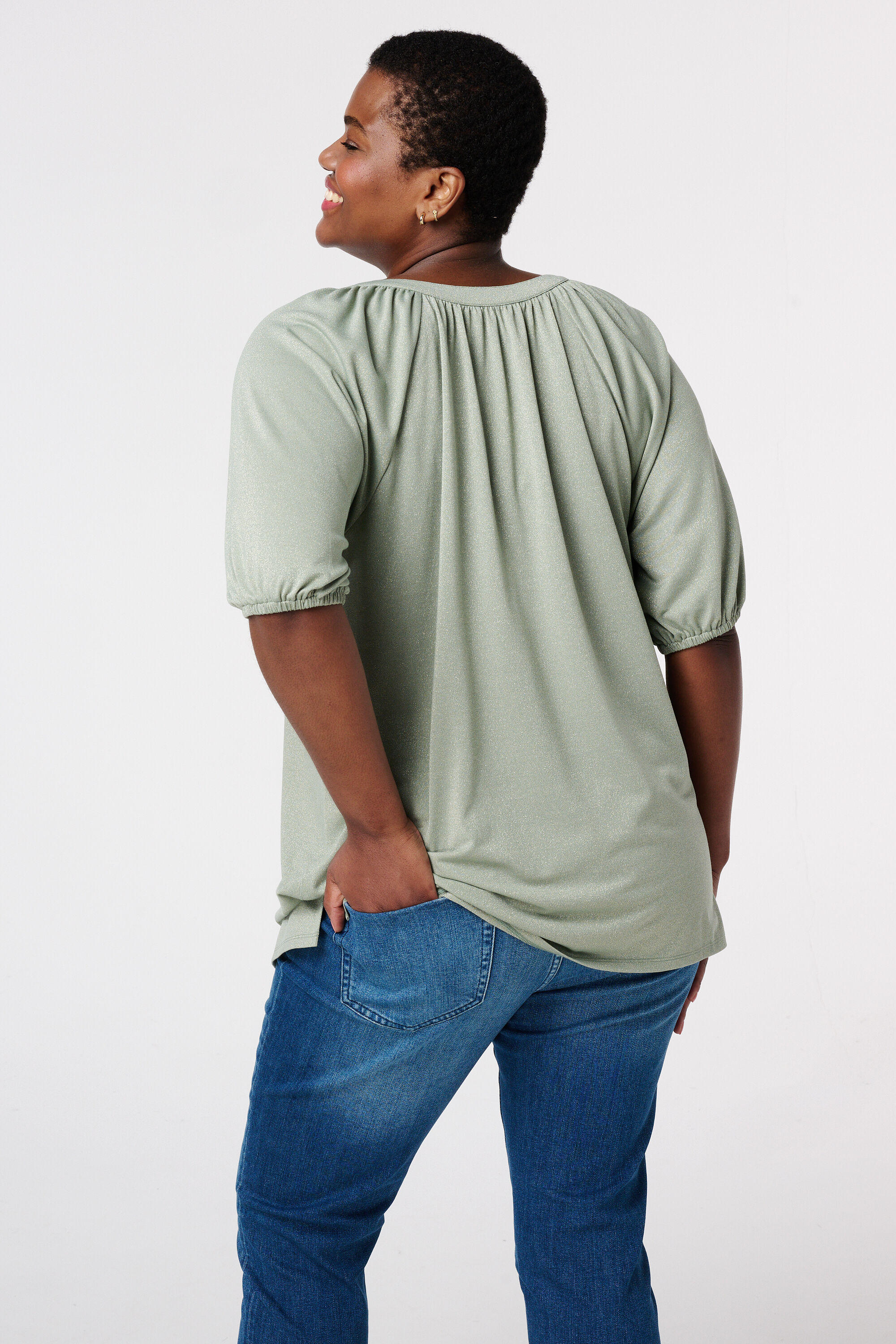 Top met glitter details image number 3