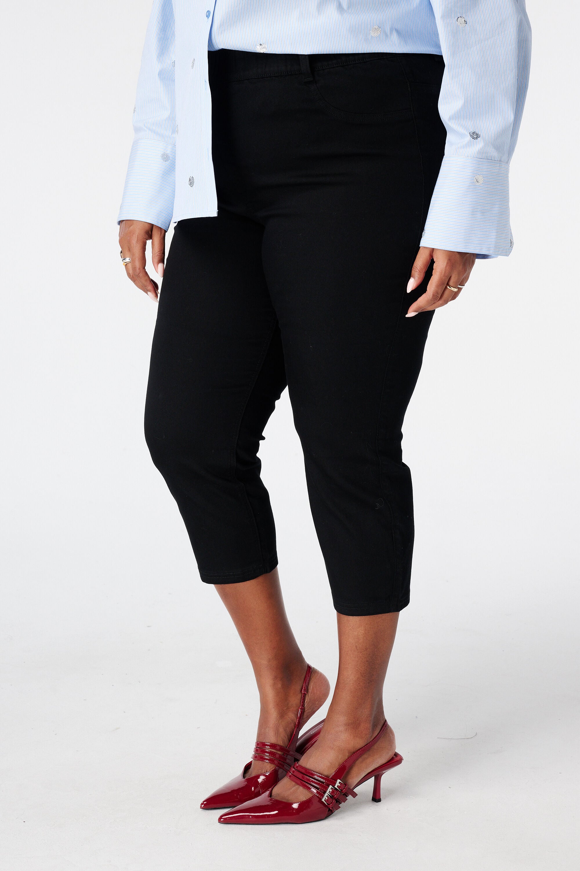 Tregging met denim look image number 5