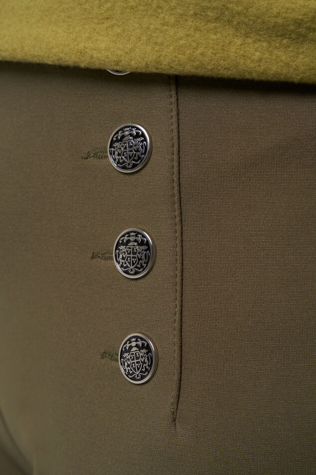 Wide leg broek met zilveren details image 4