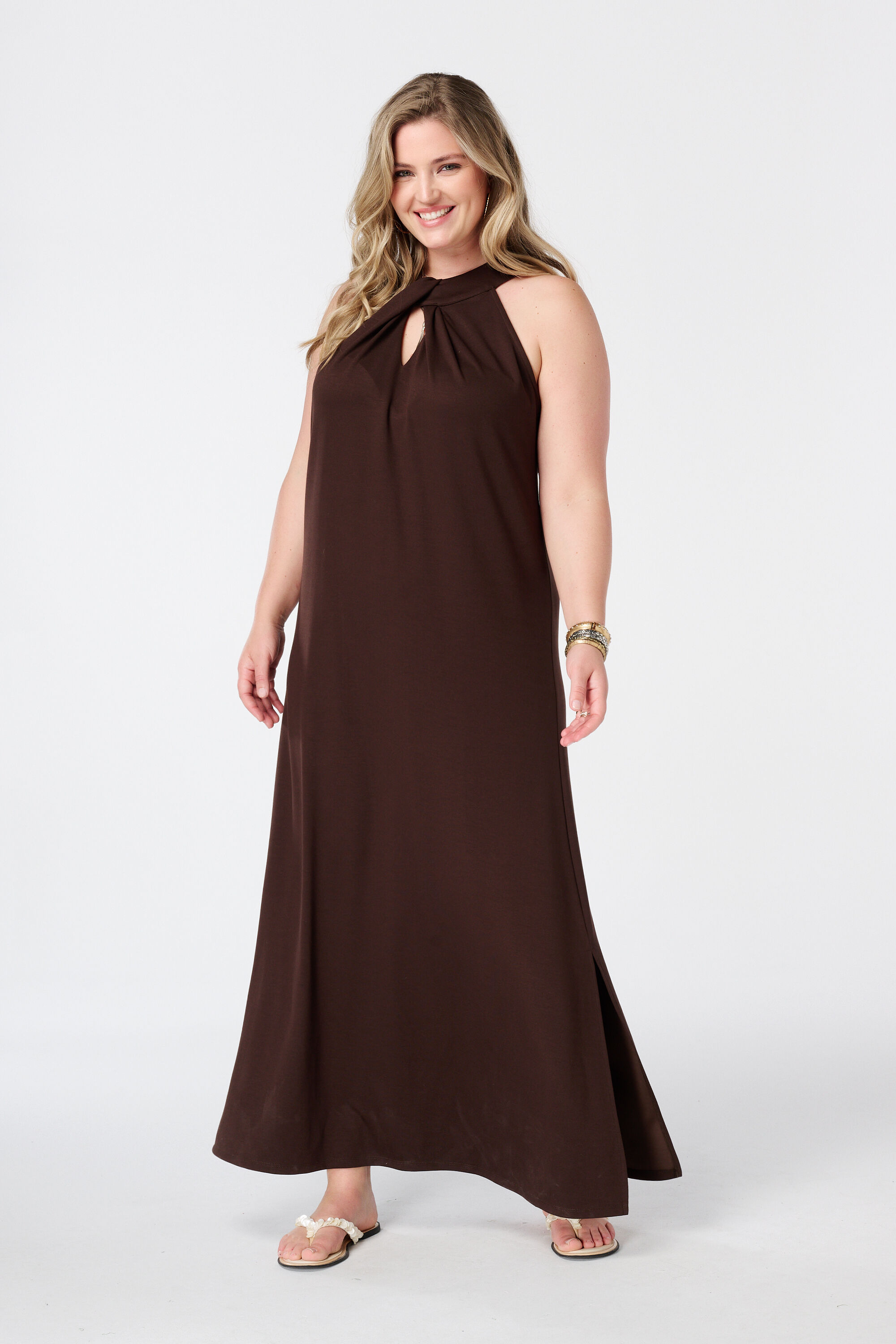 Maxi jurk met halter