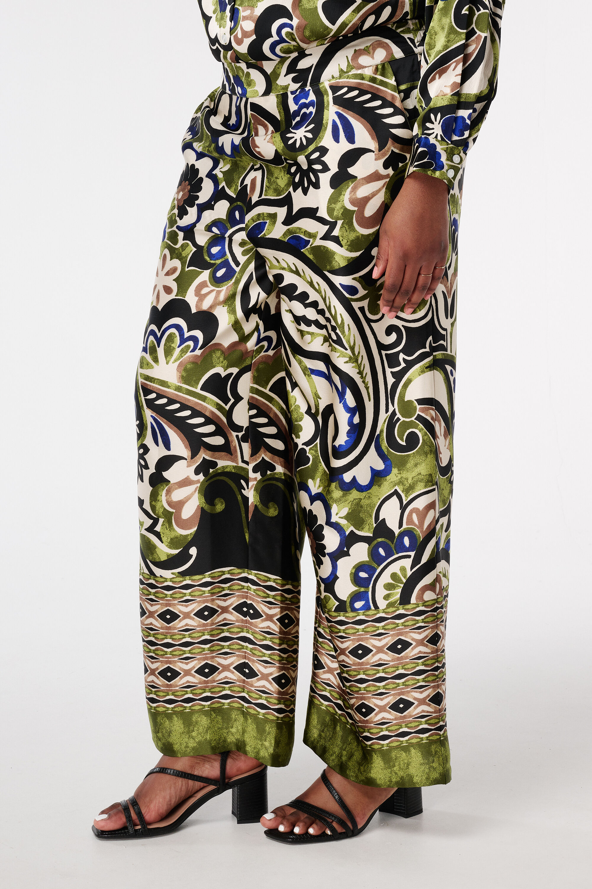 贅沢品 print met Broek Dames Multi Mode MS | groen Lime その他