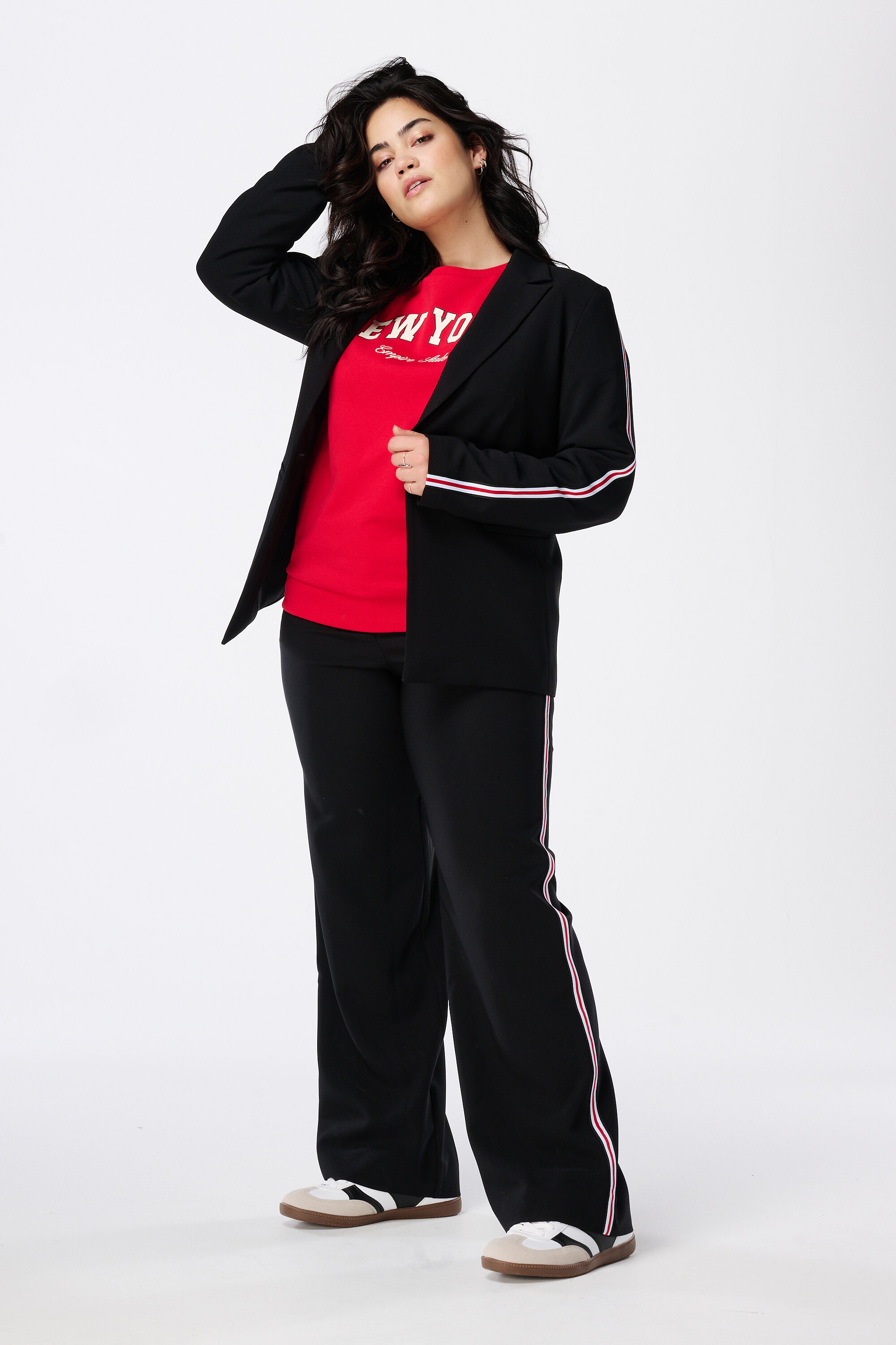 Blazer met contrast streep image number 5