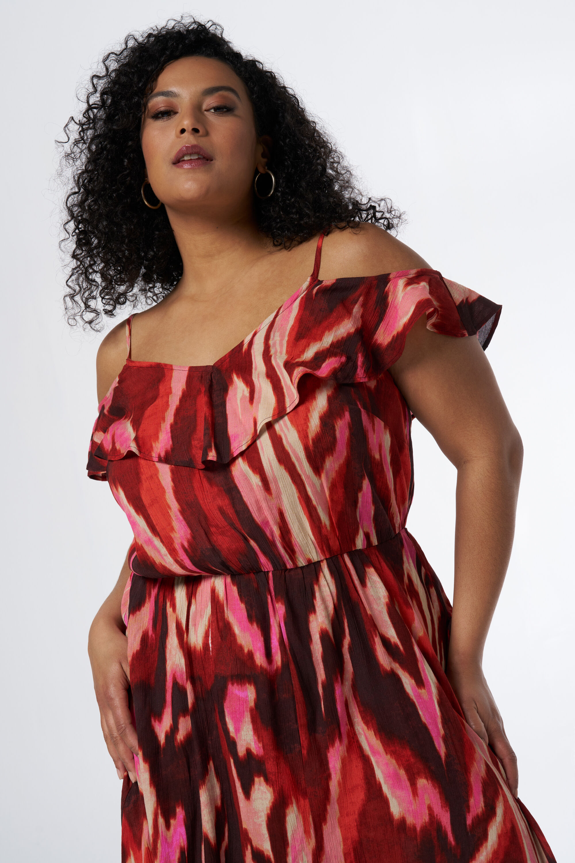 Midi jurk met print image number 5