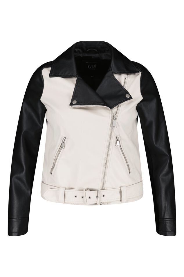Bikerjack in duo kleur image number 2