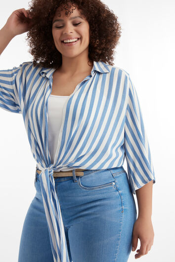 Blouse met geknoopt detail