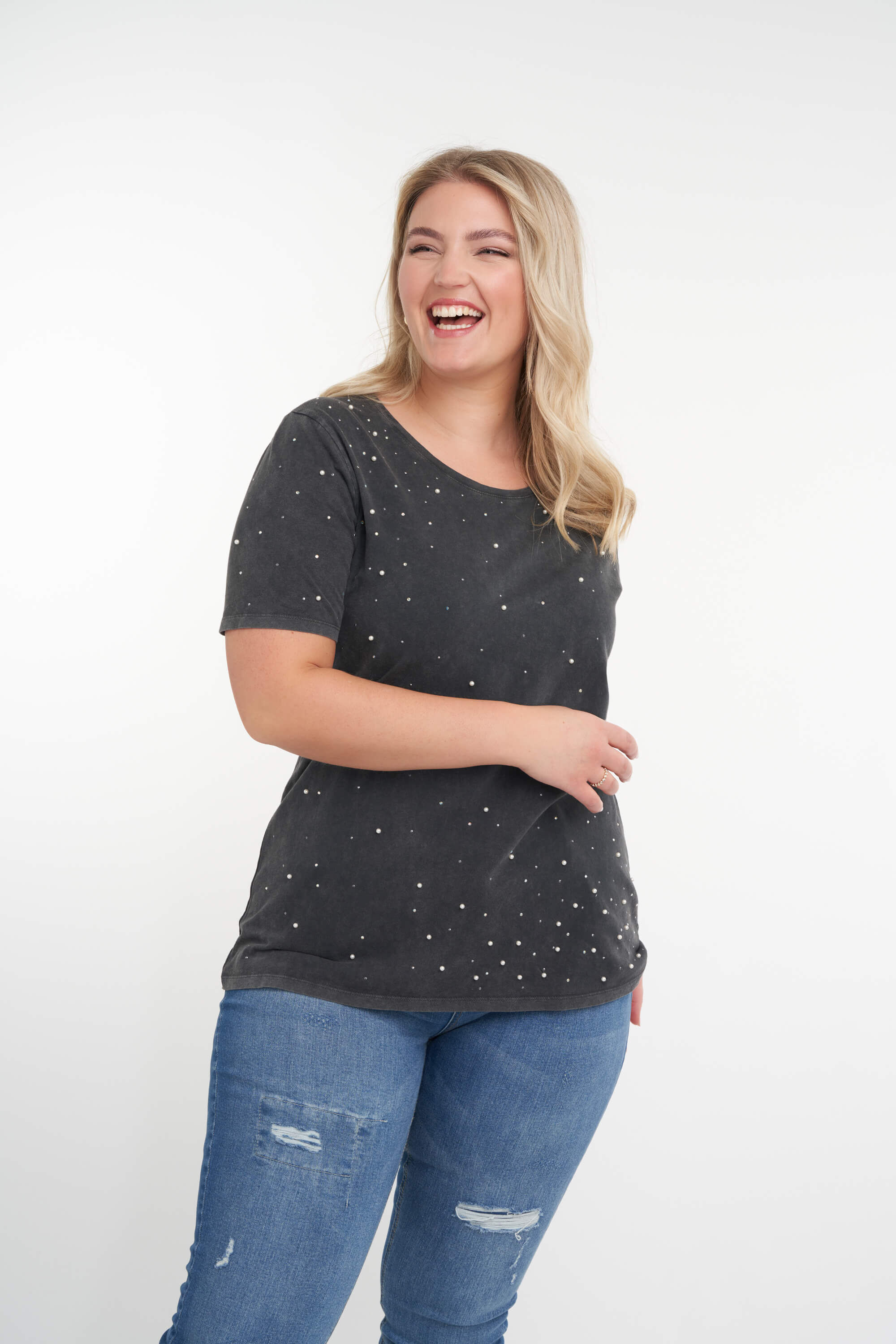 T shirt met hotsell strass steentjes dames