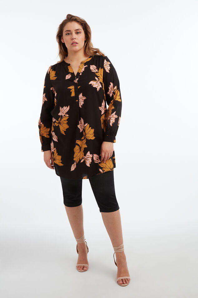 Tuniekblouse met bloemenprint image number 0