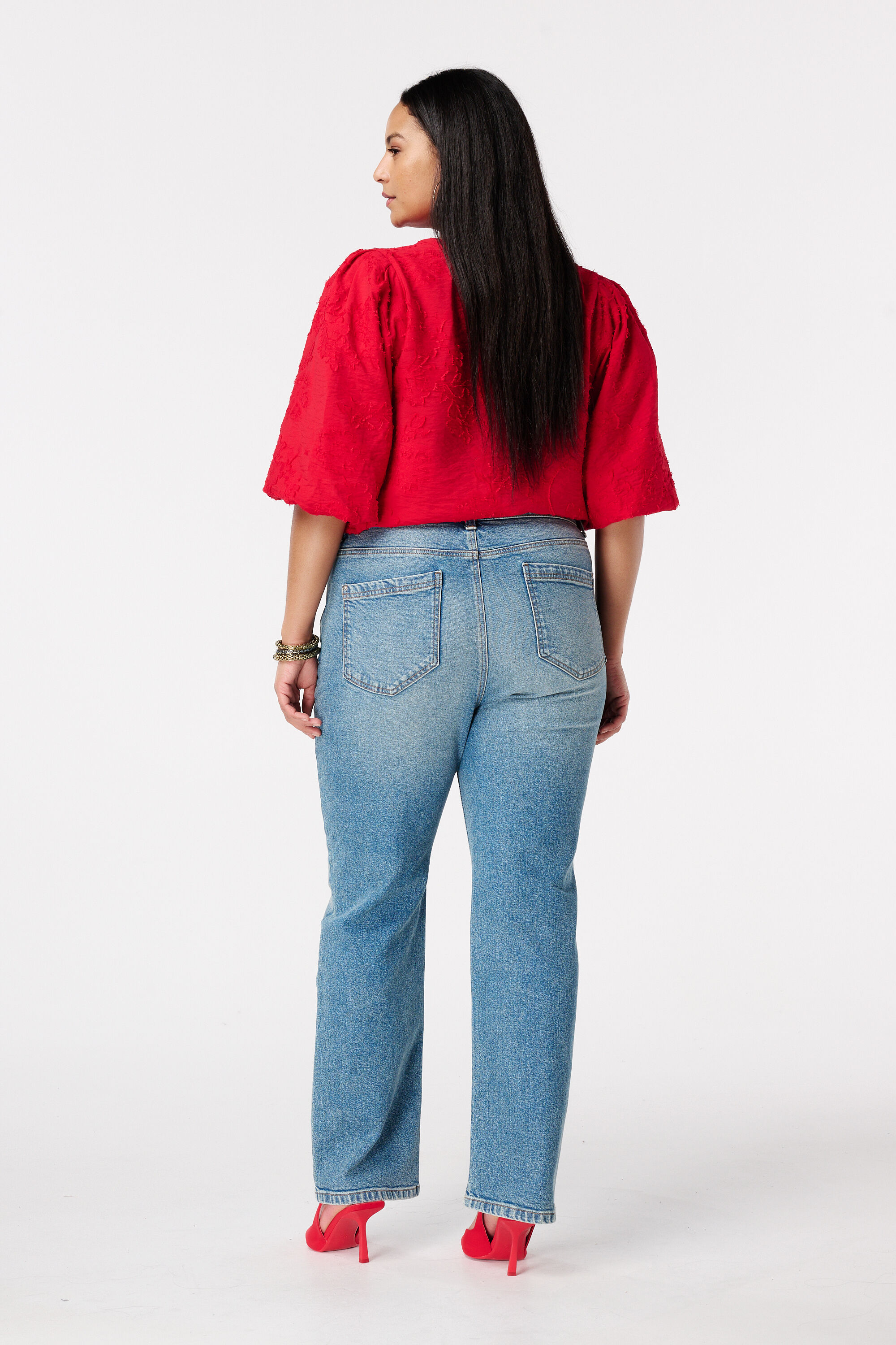 Straight leg jeans met mid waist image number 3