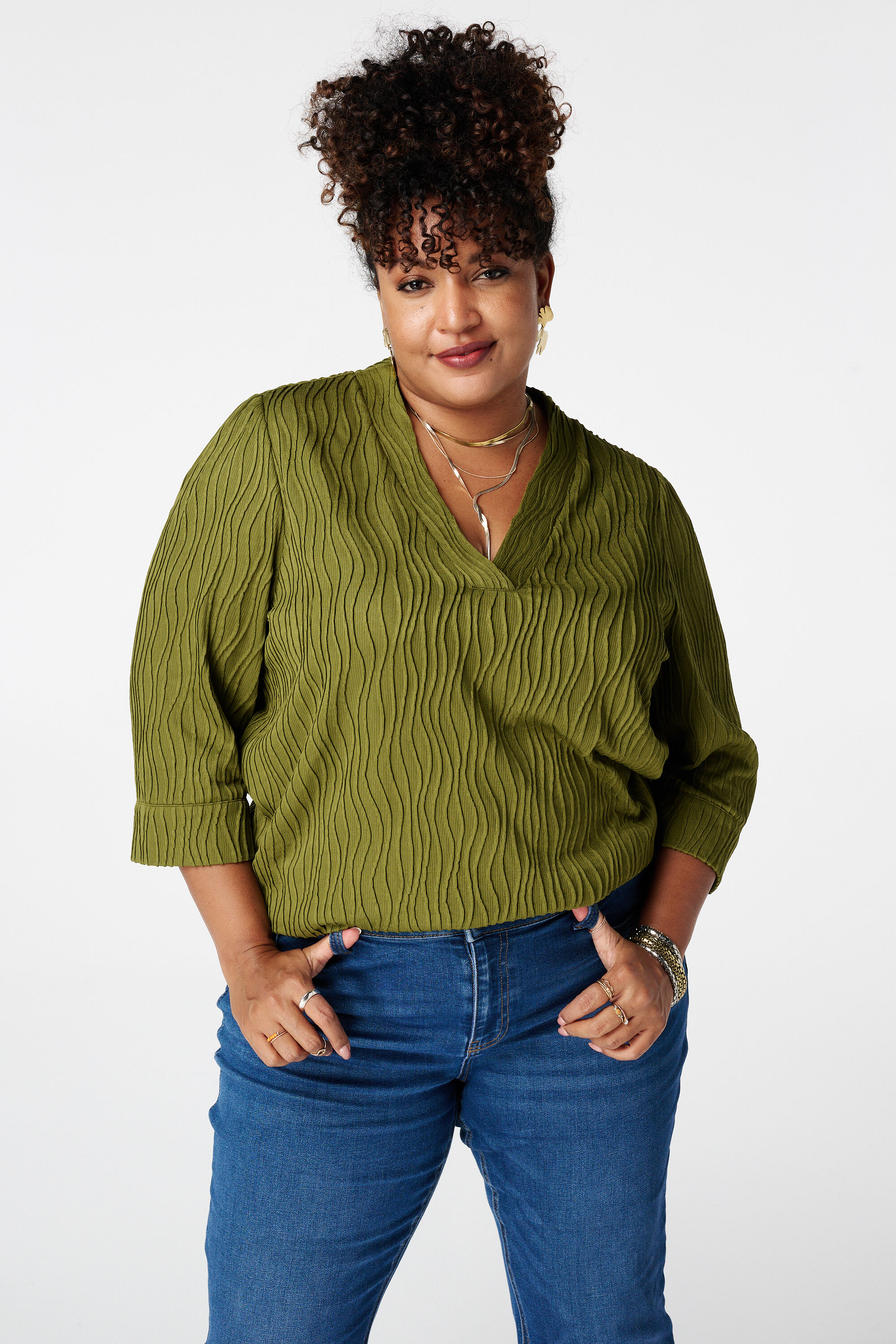 Top met golfende structuur