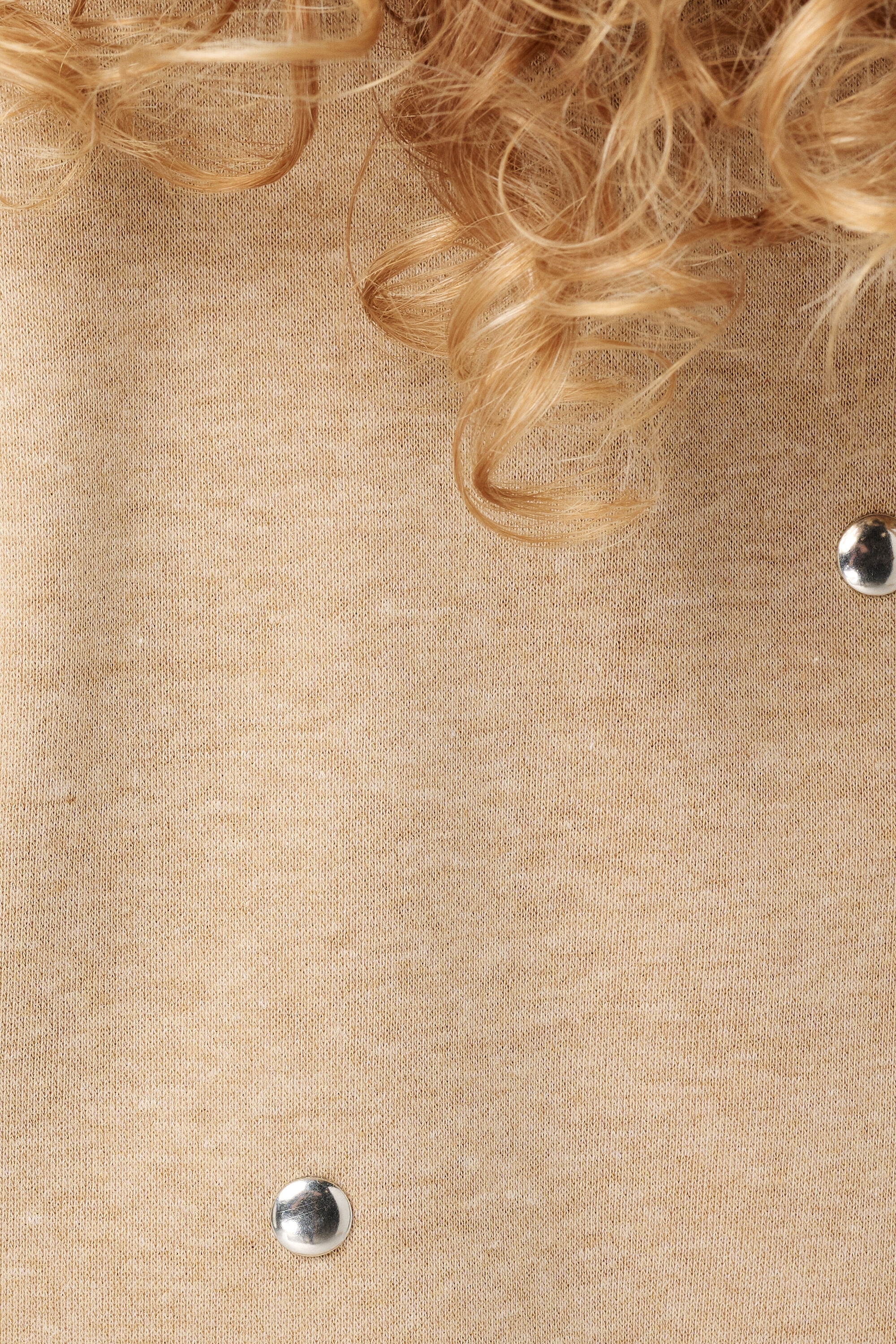 T-shirt van sweatstof met studs image number 6