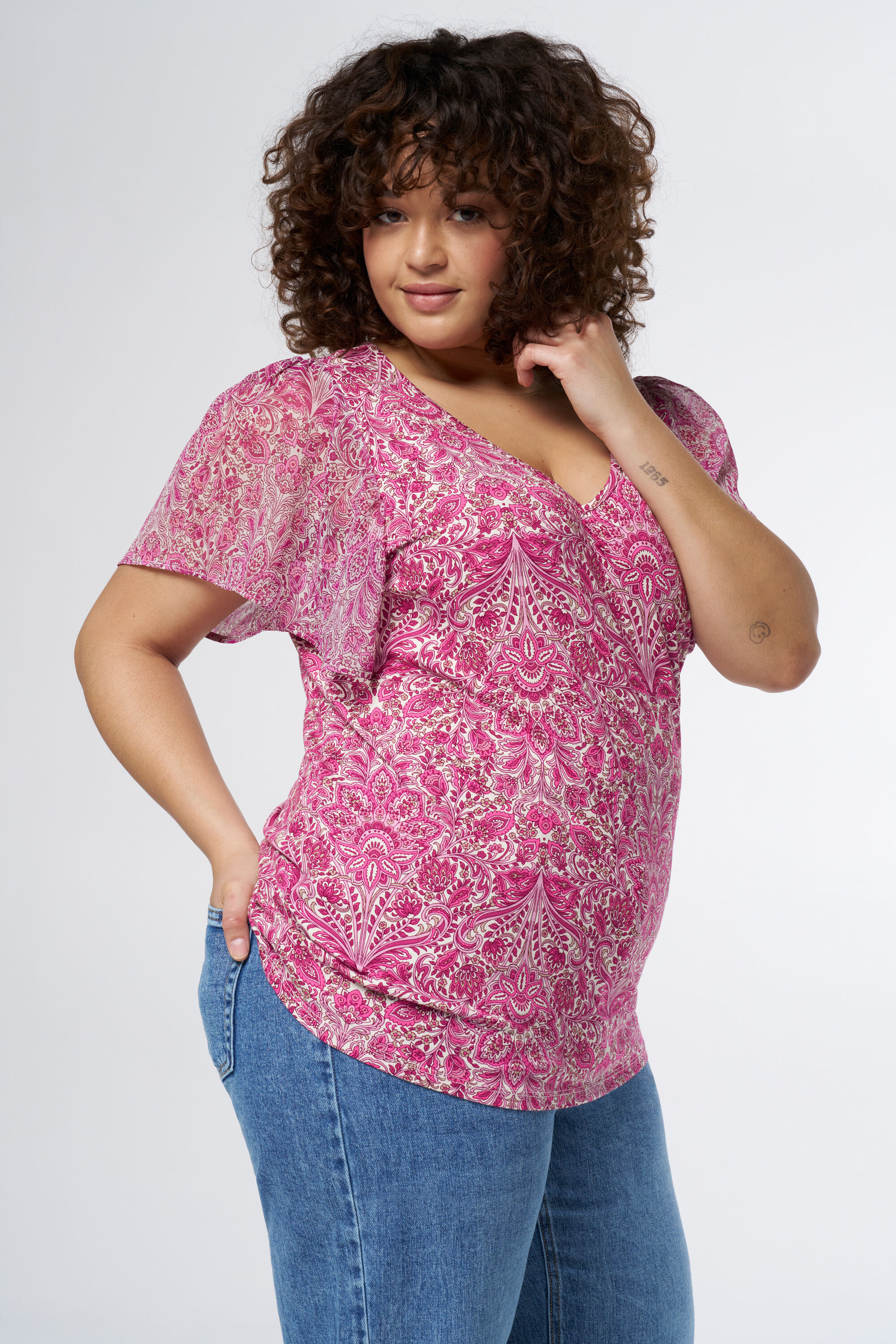 Top met bloemenprint image number 6