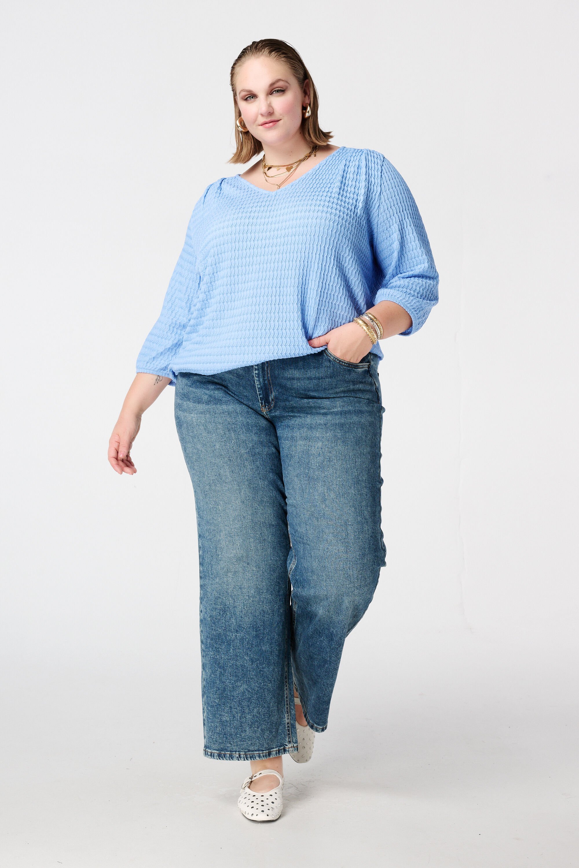 Jersey top in structuur image number 5