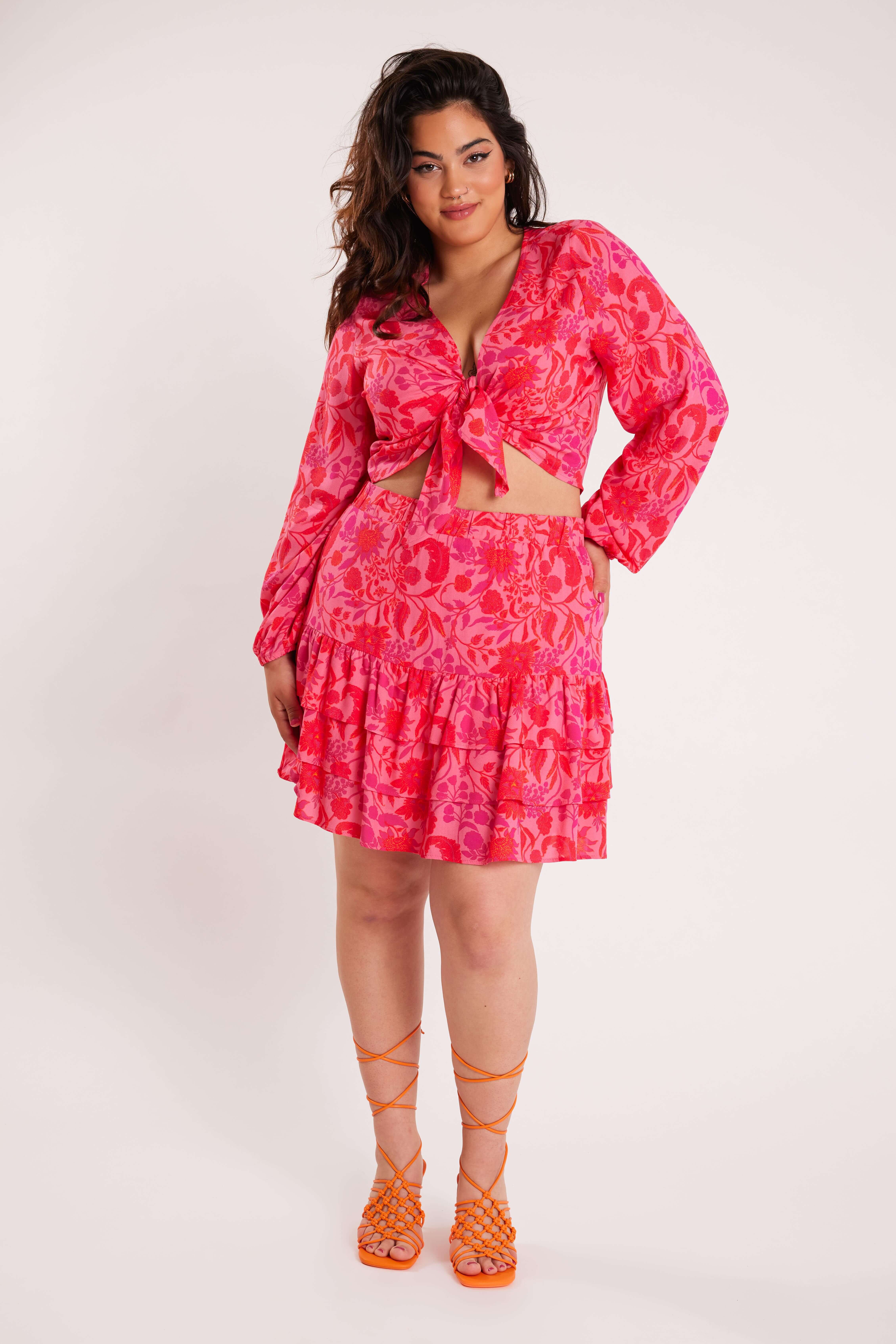 Korte top met knoop image number 7