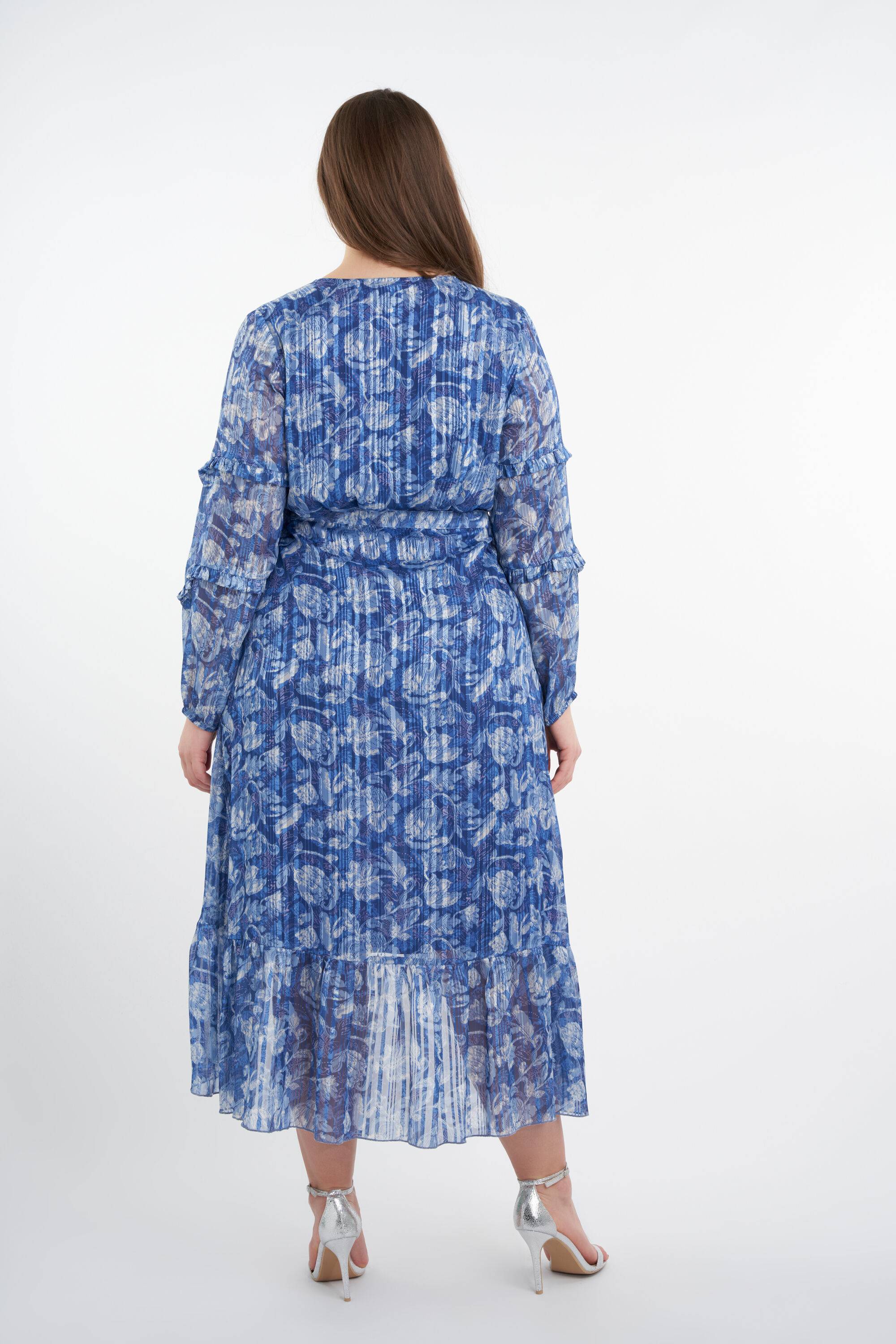 Lange wikkeljurk met print image number 4