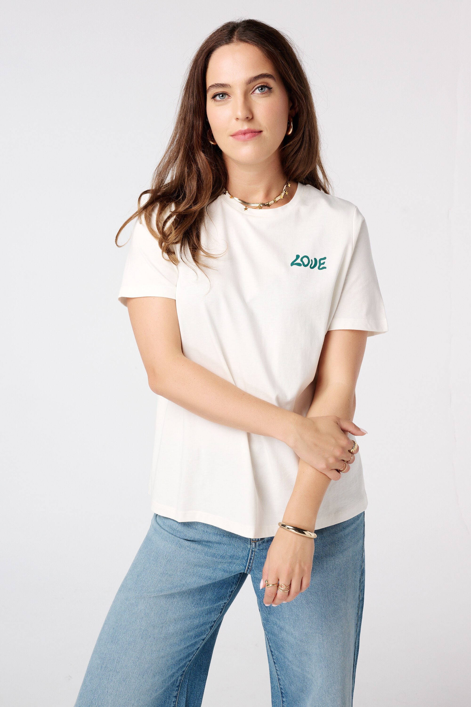 T-shirt met flowerprint image number 3