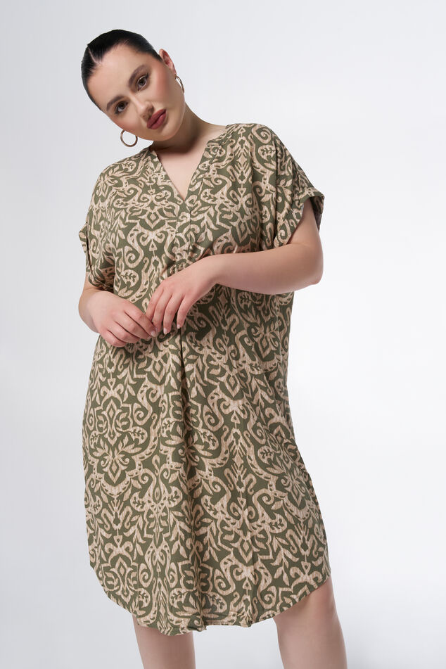 Ruimvallende jurk met print image number 0