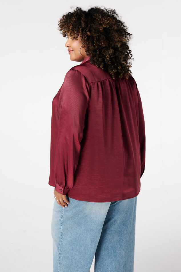 Blouse in satijnen look image number 3