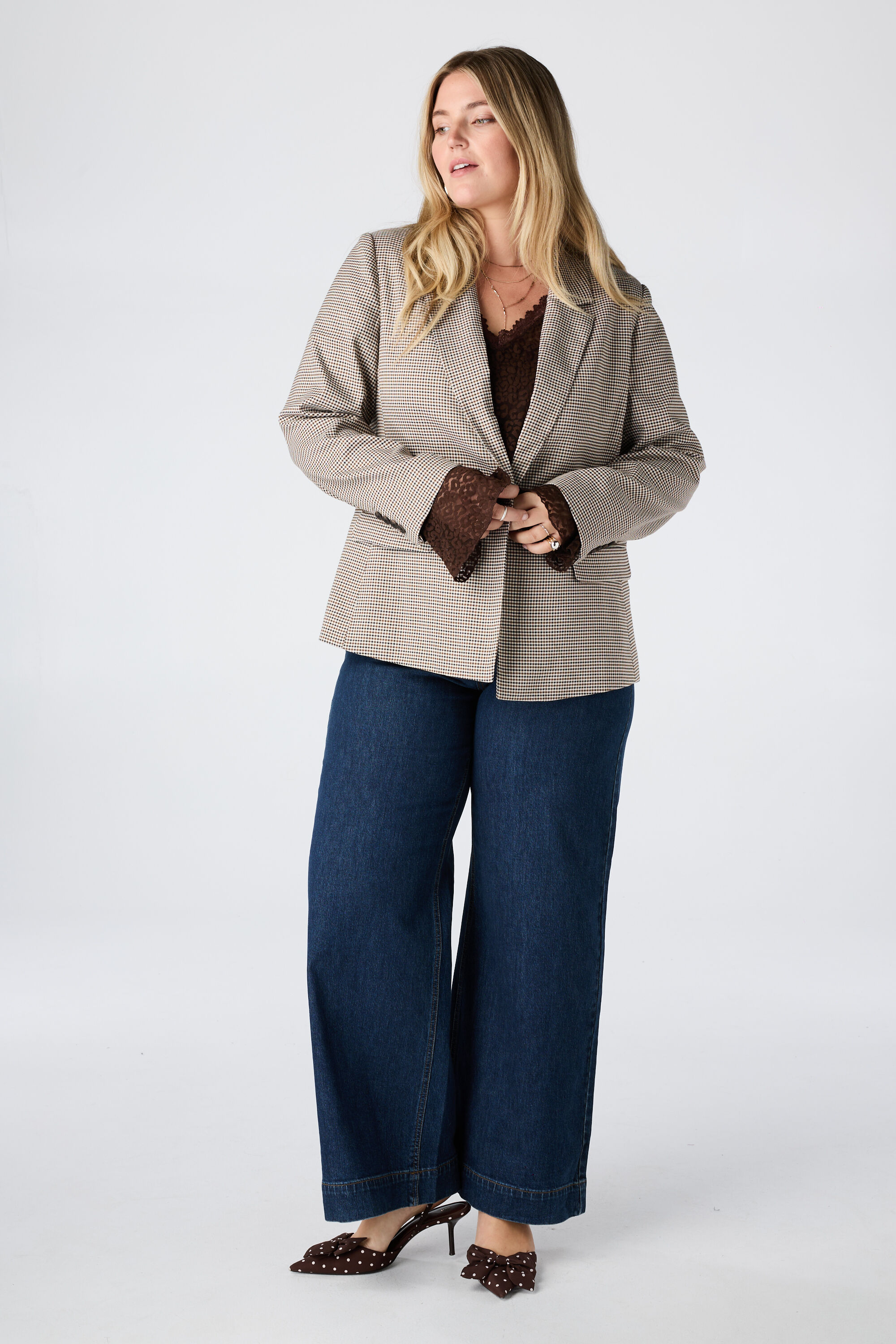 Single breasted blazer met ruitpatroon image number 5