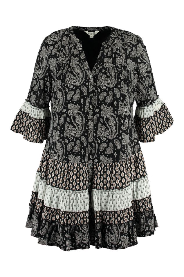 A-lijn jurk met print image number 1