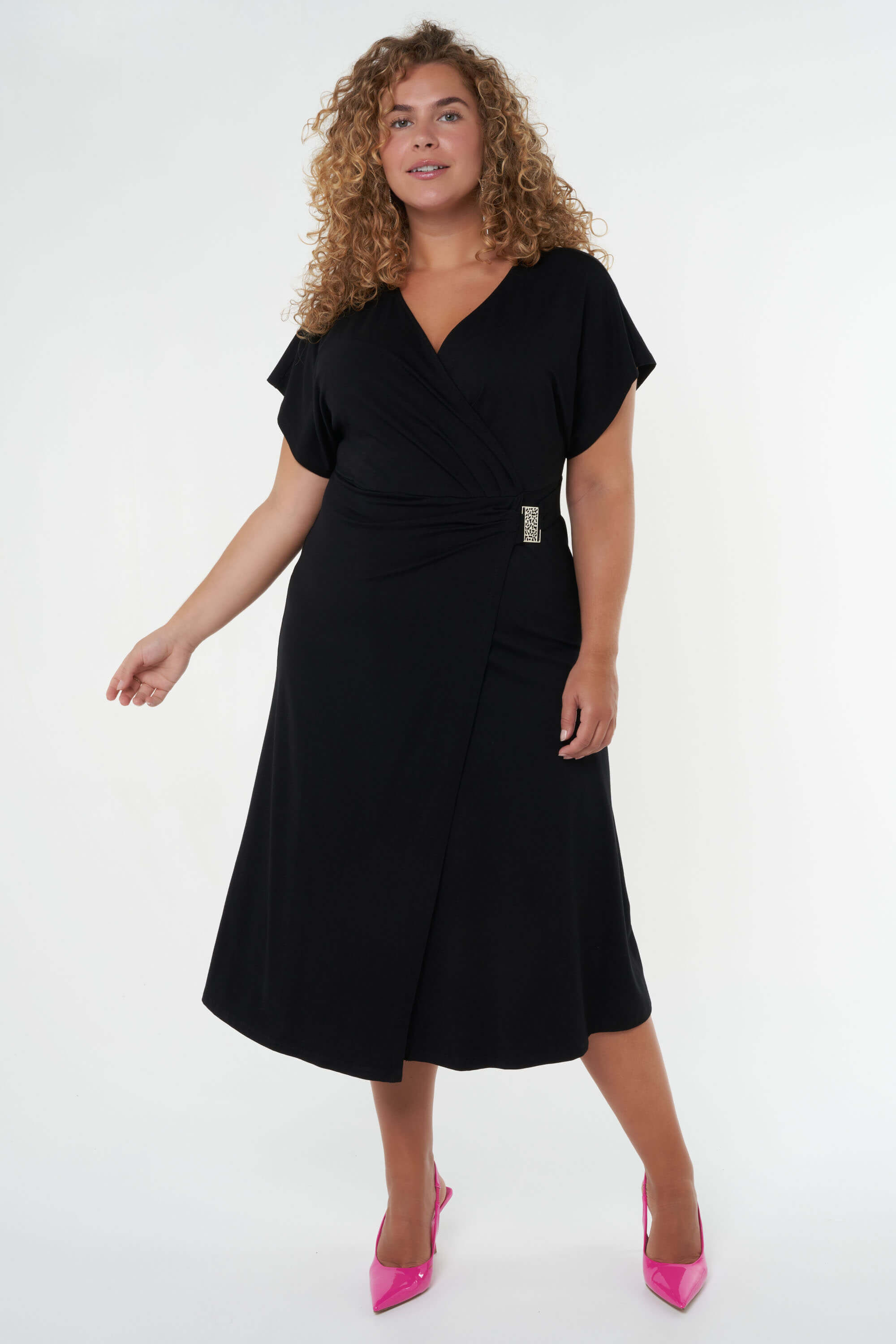 Dames Maxi overslag jurk MS Mode