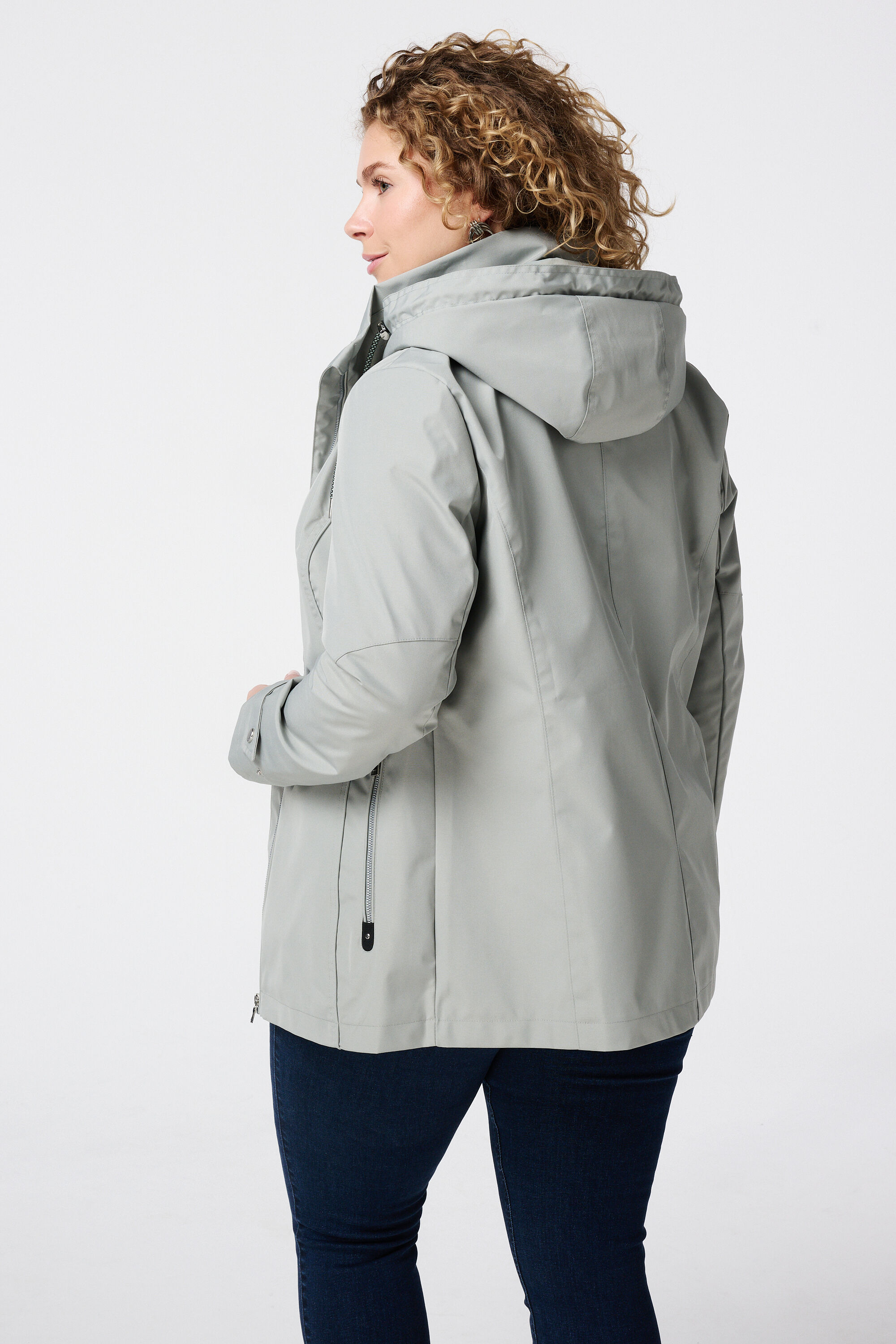 Regenjas met zilveren details image number 3