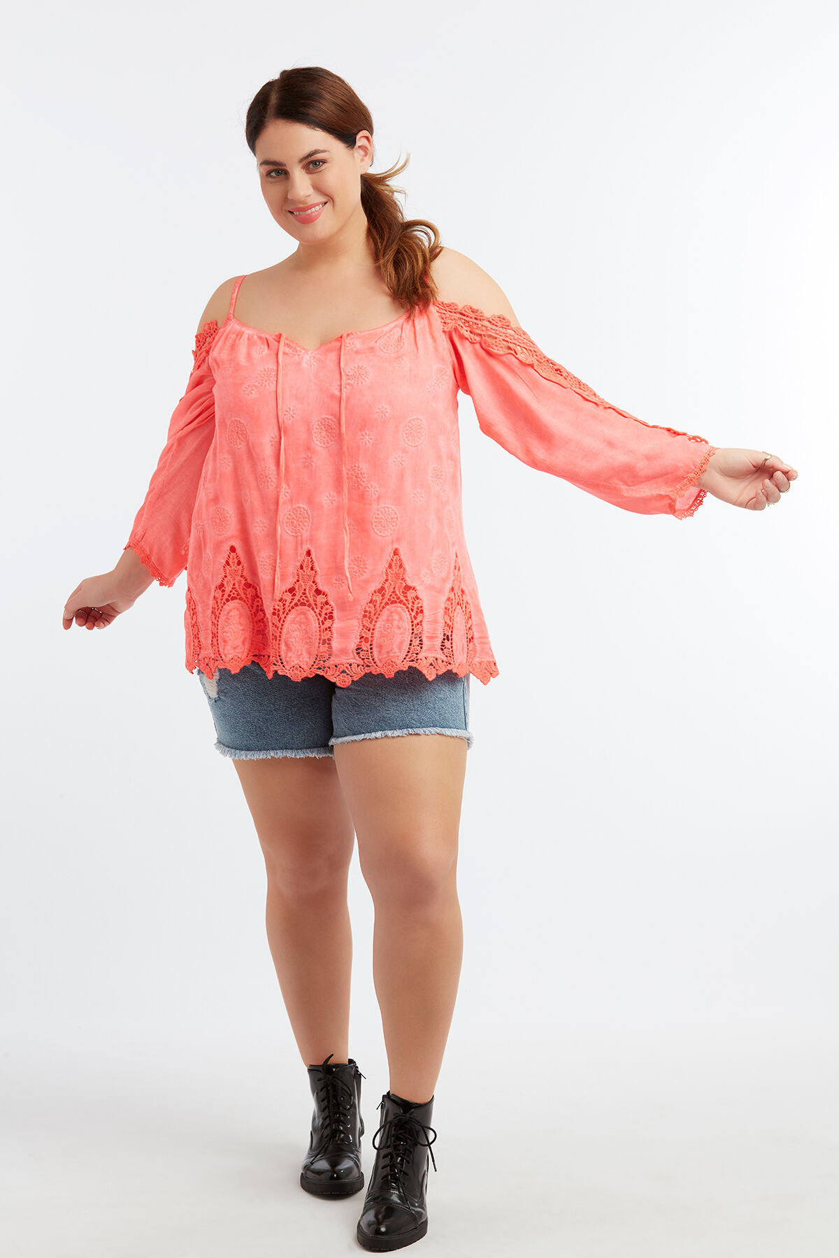 Blouse met open schouders image number 3