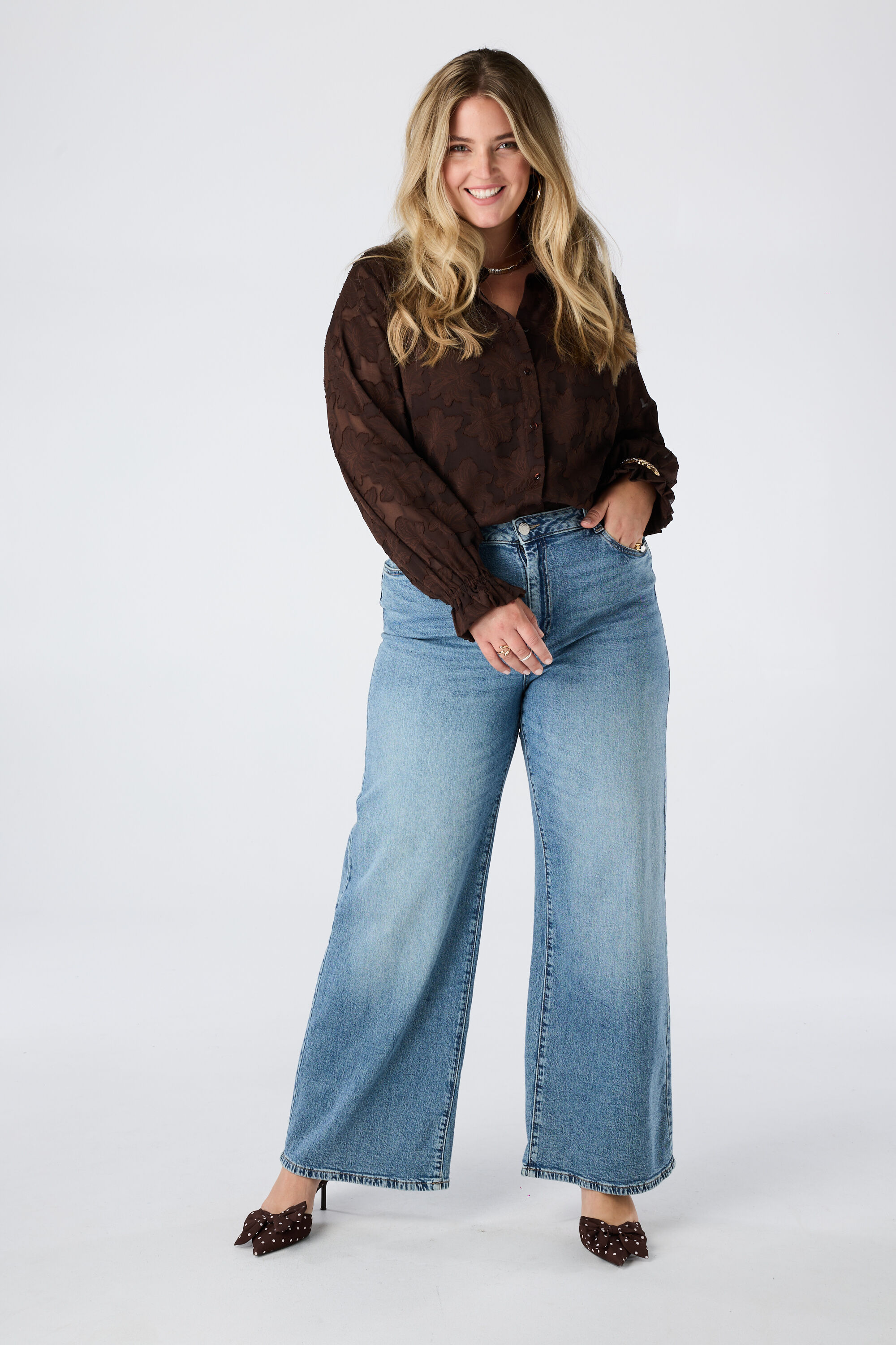 Doorschijnende blouse