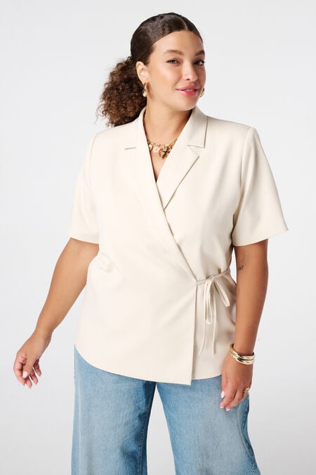 Overslag blazer korte mouwen Overslag blazer korte mouwen