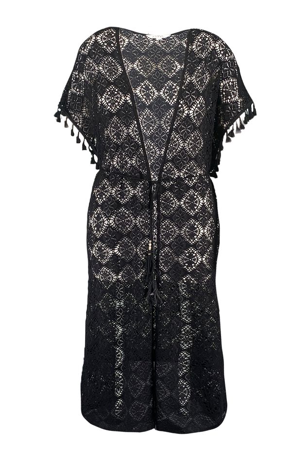 Lange kaftan van kant image number 1