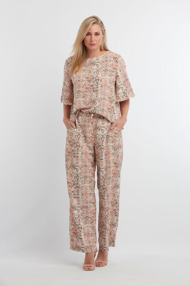 Wijdvallende broek met print image number 3