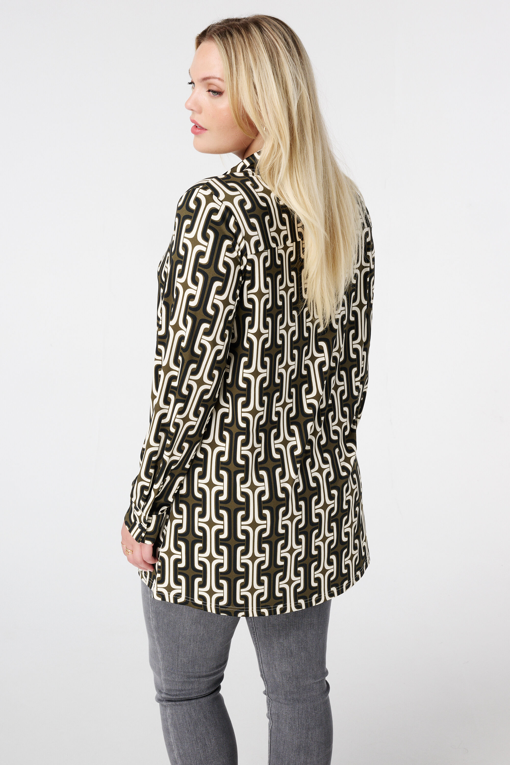 Lange blouse met print image number 3