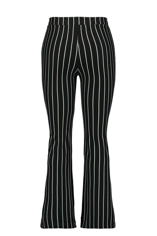 Gestreepte flared broek  image number 2