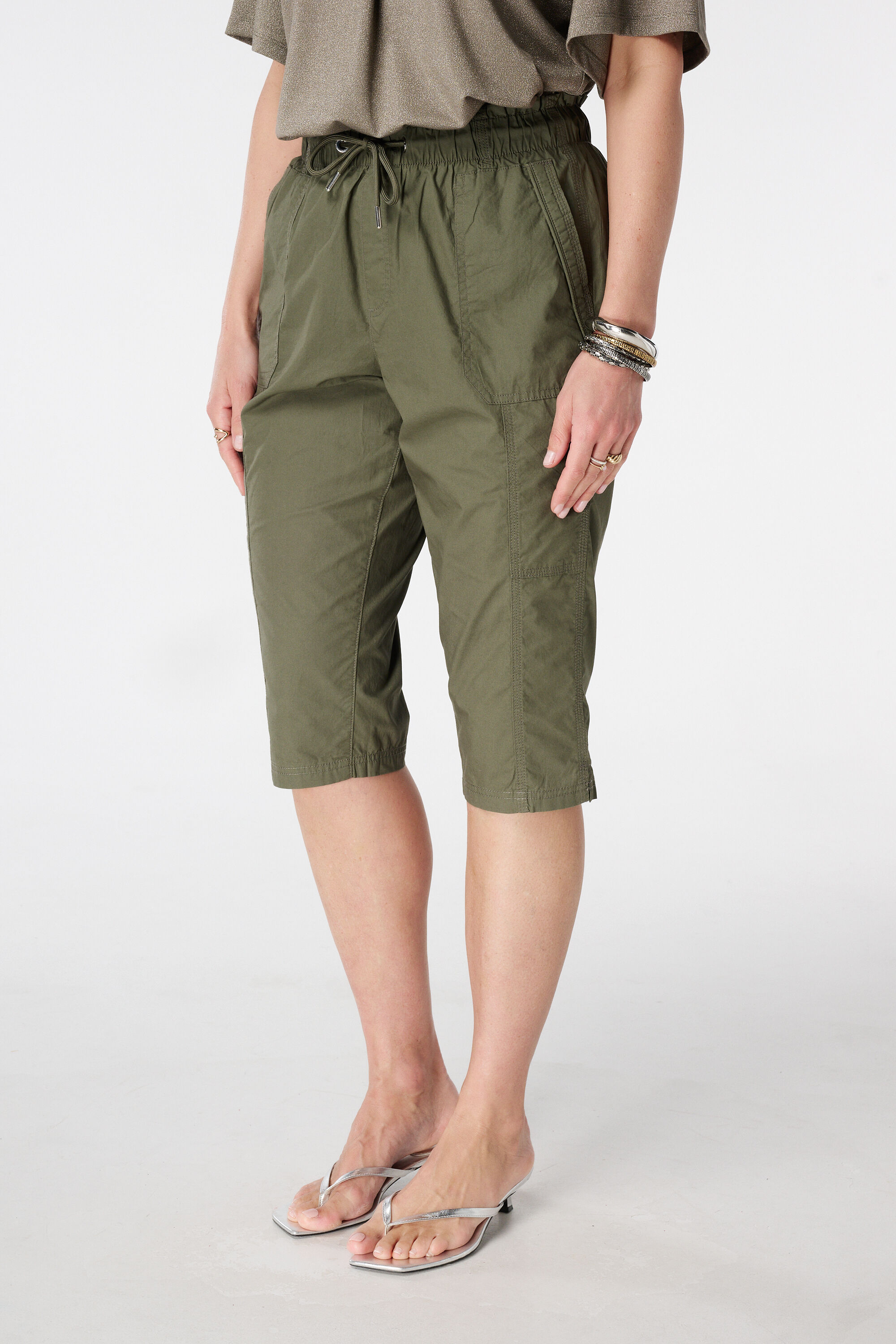 Capri broek met elastische taille image number 5