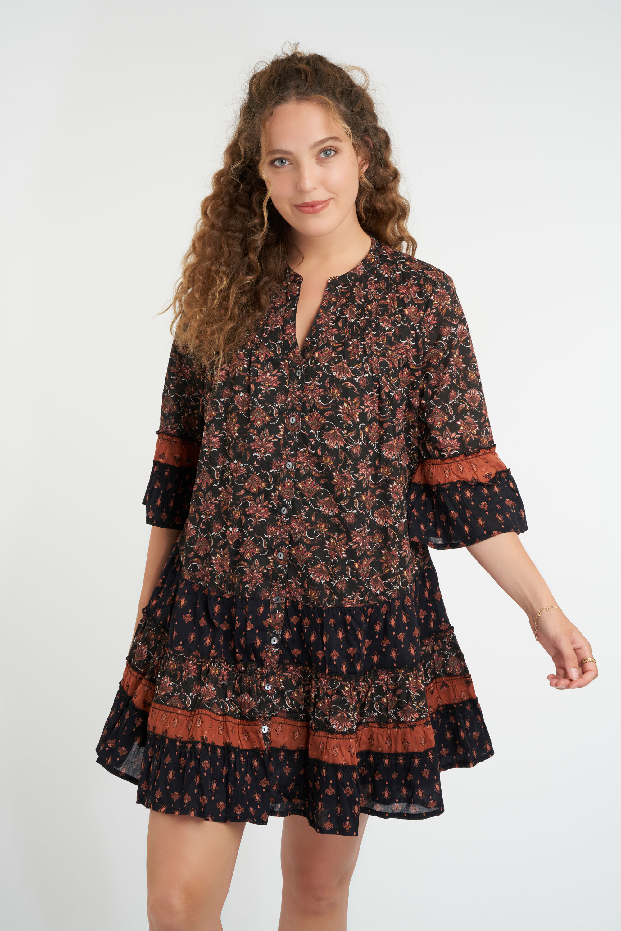 A-lijn jurk met print image number 5