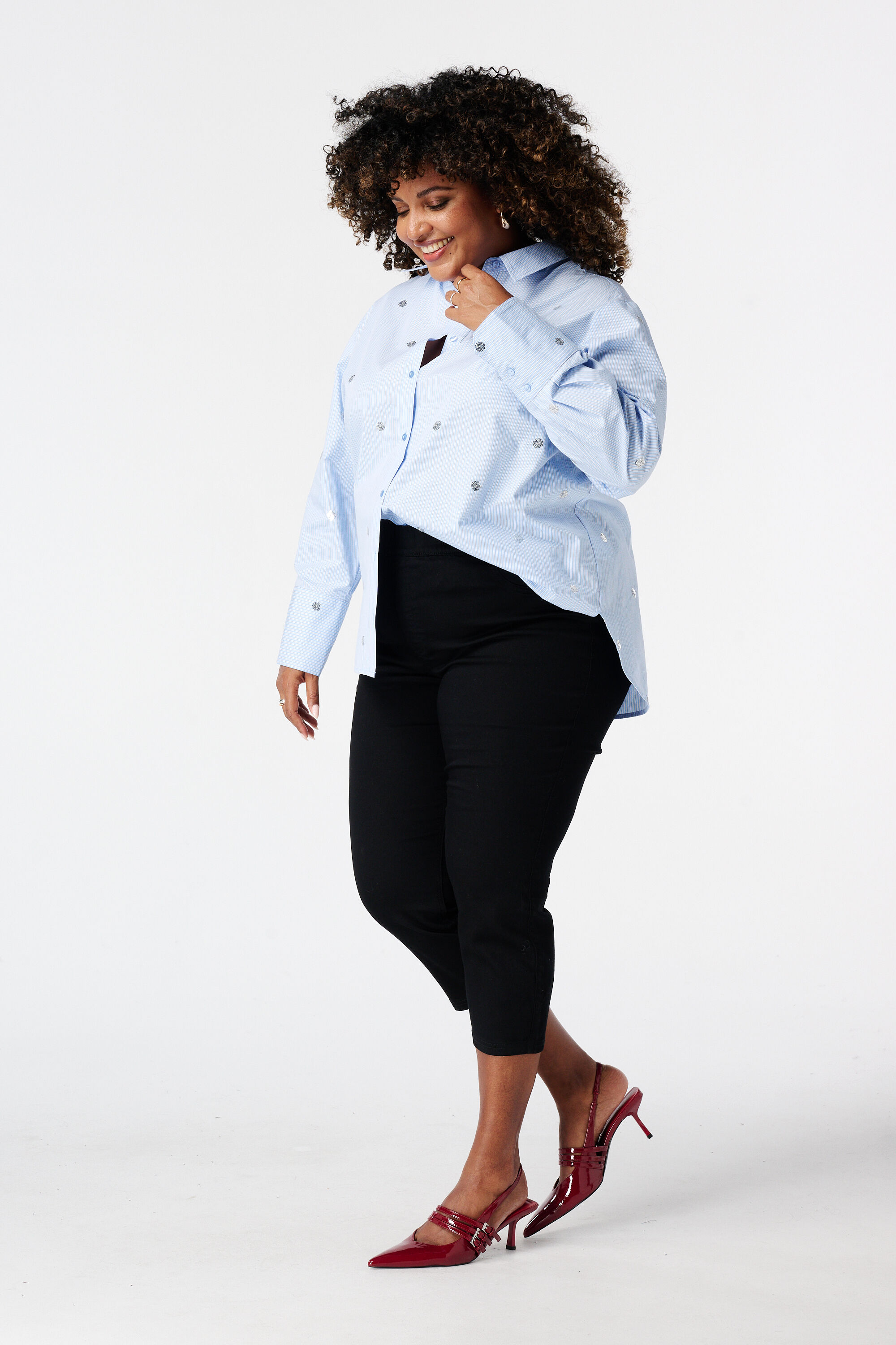Tregging met denim look