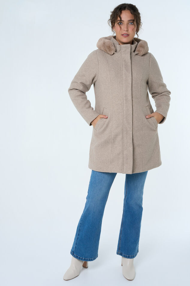 Jas met wol look image number 0