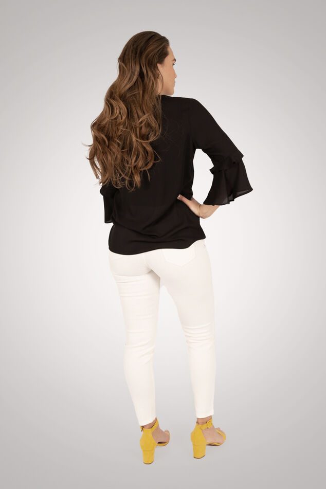 Blouse met volants image number 4