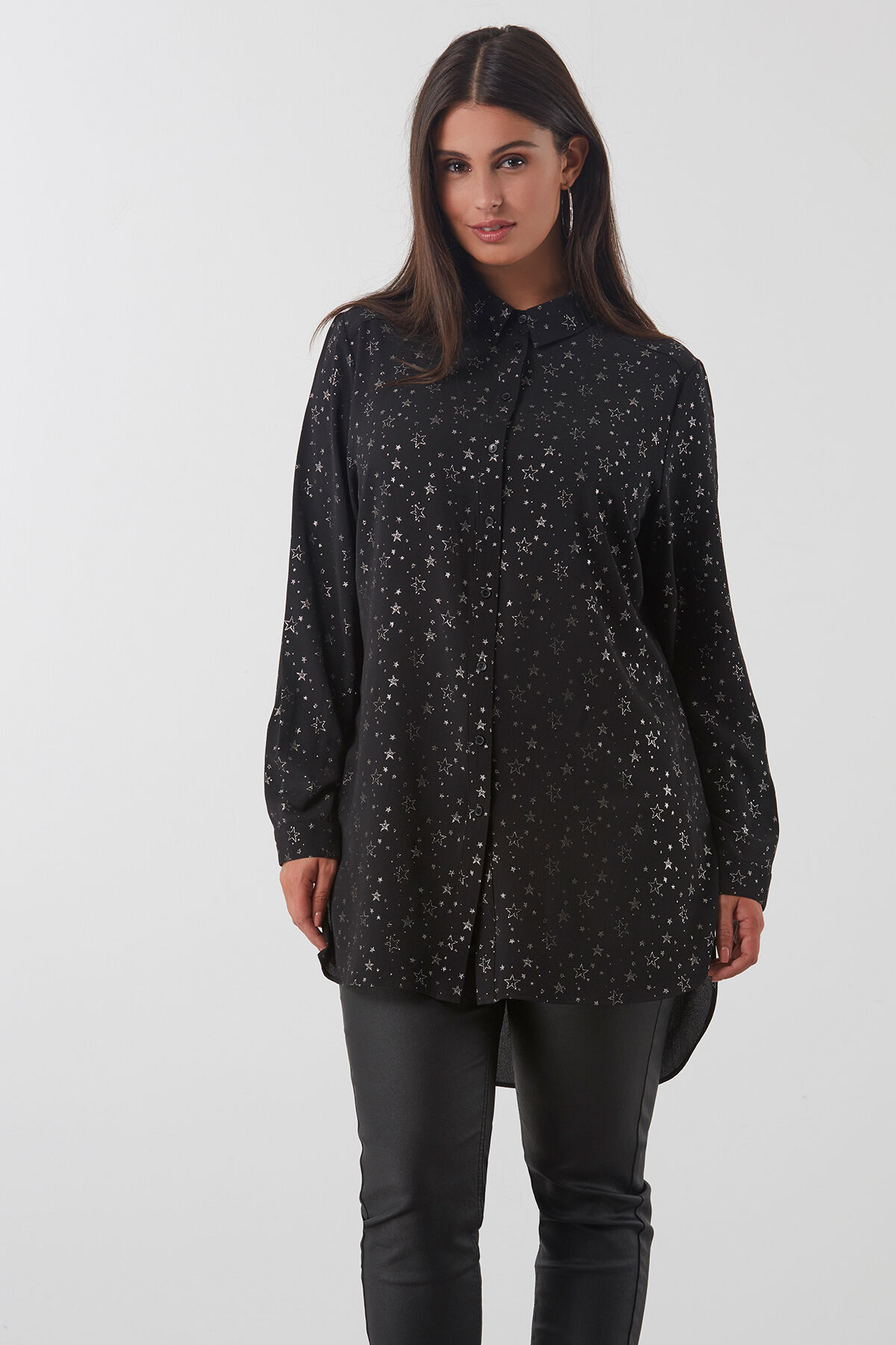 Lange blouse met all over print   image number 0