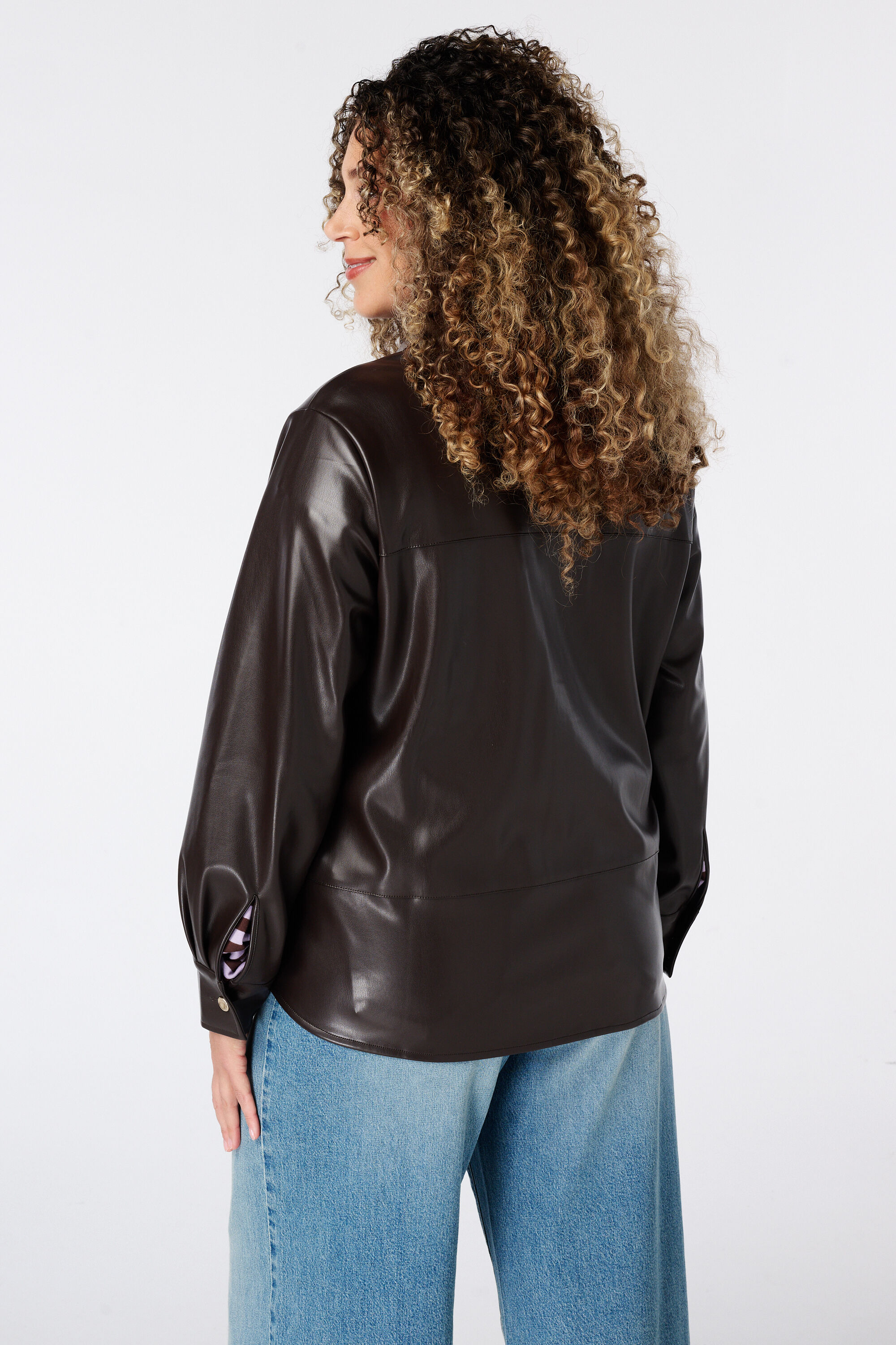 Imitatieleren blouse image number 3