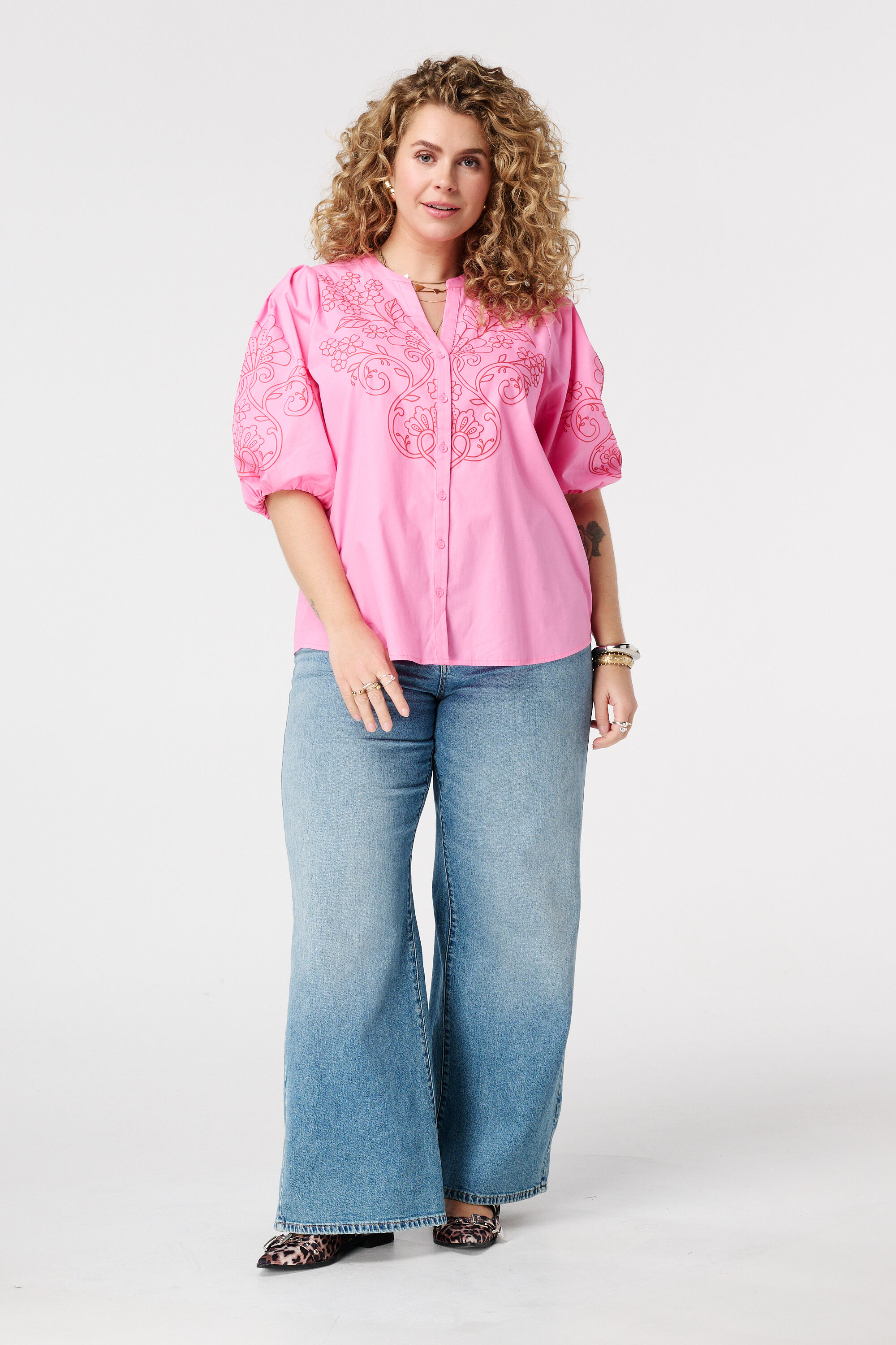 Blouse met pofmouw image number 5