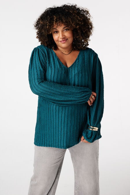 Top met geplooide details Top met geplooide details