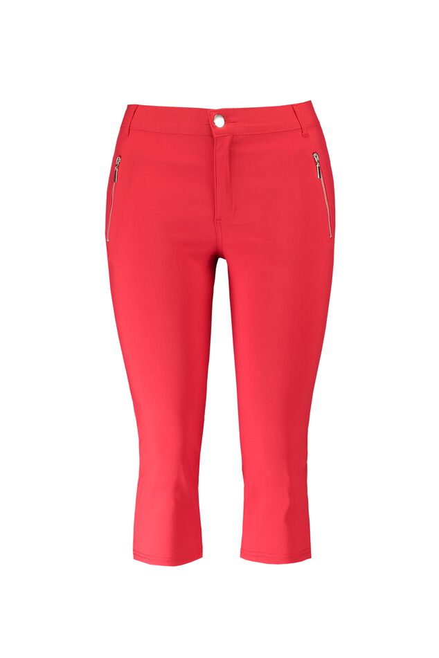 Capri broek met ritsjes image number 1